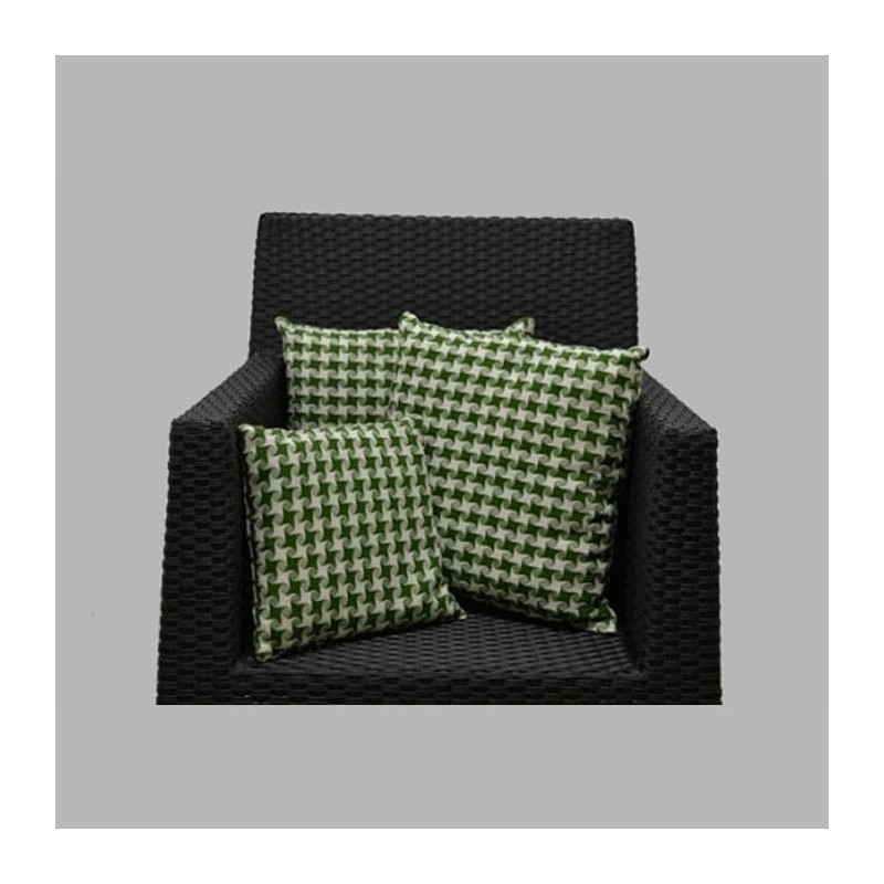 kussen wit groen fijne ruiten