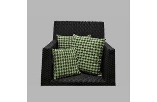 kussen wit groen fijne ruiten