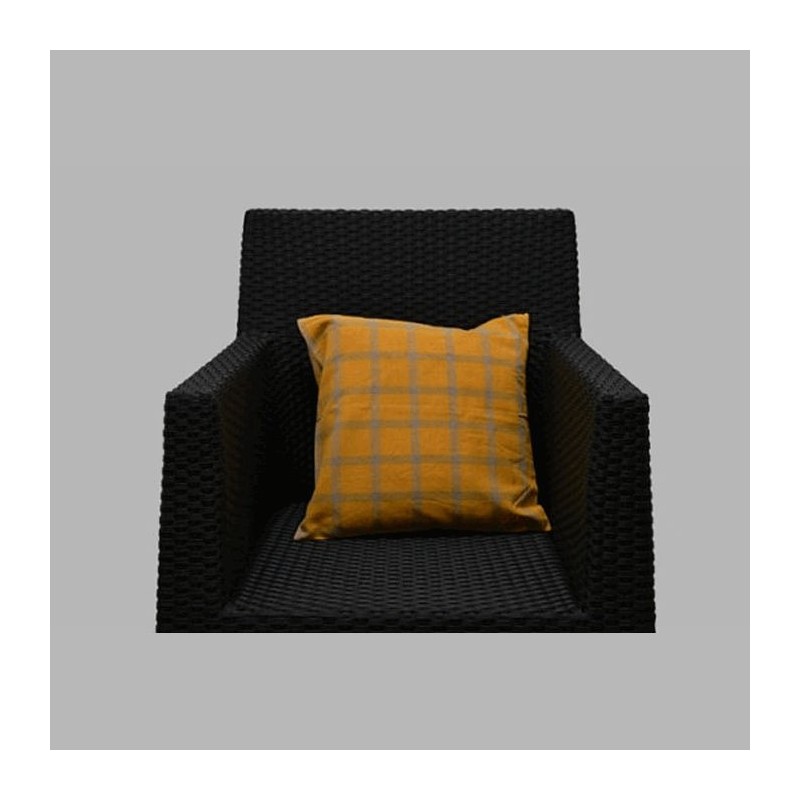 Decorative cushion cover block design colour yellow