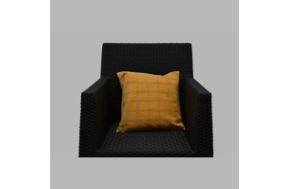 Sierkussenhoes blok design kleur geel