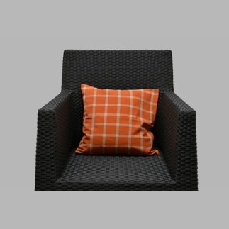 Sierkussenhoes blok design kleur oranje