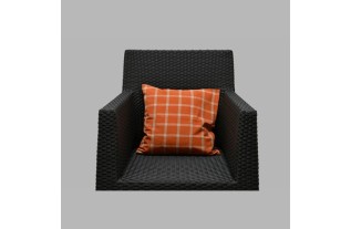 Decorative cushion cover block design color orange