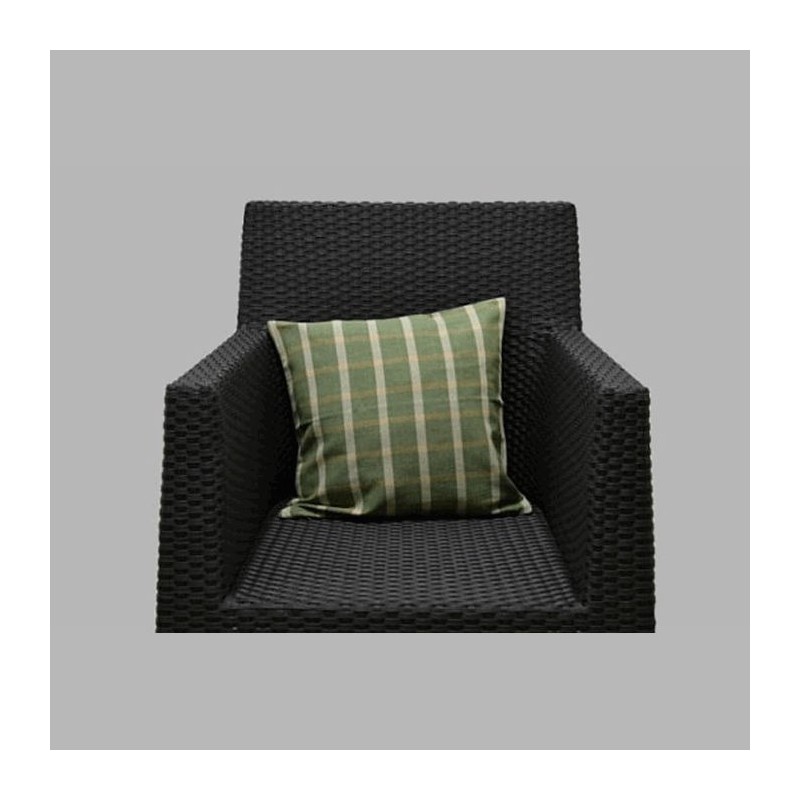 Housse de coussin décoratif conception de bloc couleur vert