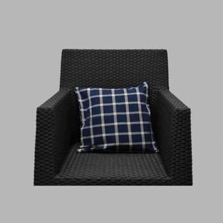 Sierkussenhoes blok design kleur blauw