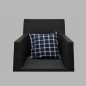 Decorative cushion cover block design color blue