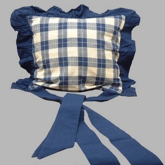 Coussin couverture diamant couleur bleu-beige 40 x 40 cm