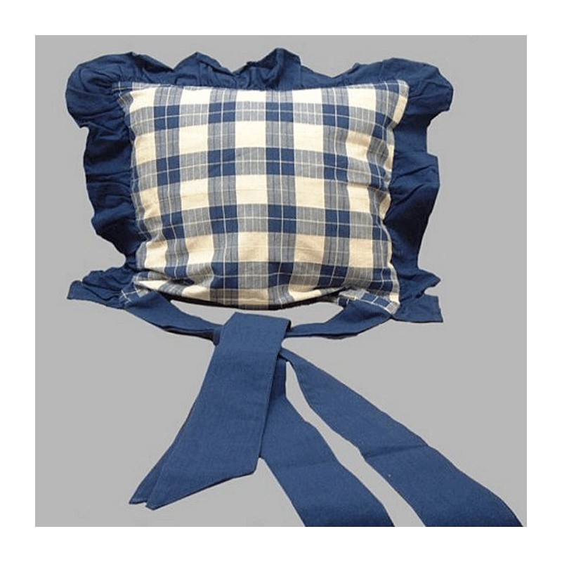 Coussin couverture diamant couleur bleu-beige 40 x 40 cm