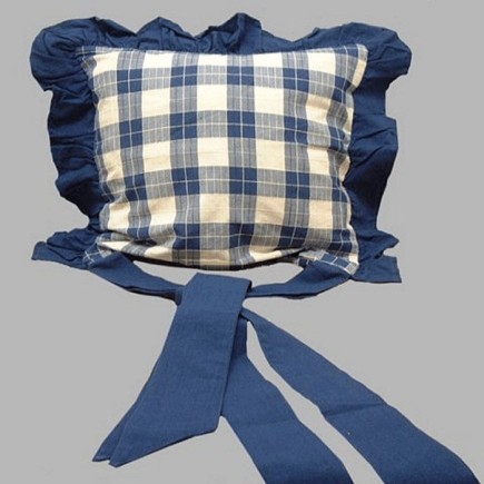 Coussin couverture diamant couleur bleu-beige 40 x 40 cm
