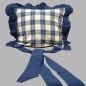 Coussin couverture diamant couleur bleu-beige 40 x 40 cm