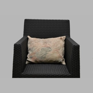 oreiller rouge-crème