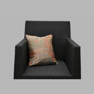 coussin rouge-vert-bleu