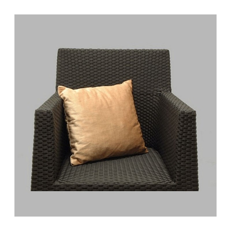coussin de velours nervure 38 x 40 cm crème