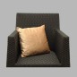 rib velvet cushion 38 x 40 cm cream