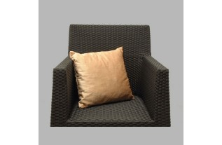 rib velvet cushion 38 x 40 cm cream