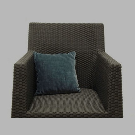 nice rib velvet cushion size 30 x 30 cm blue