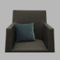 nice rib velvet cushion size 30 x 30 cm blue
