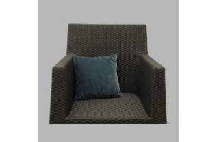nice rib velvet cushion size 30 x 30 cm blue