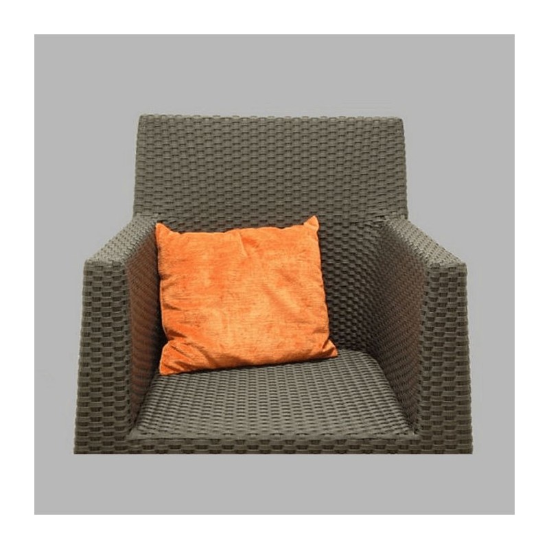 velvet cushion rib nice size 35 x 30 cm orange