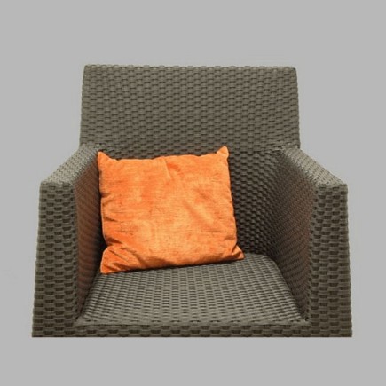 Taille côtes de velours coussin Nice 35 x 30 cm d'orange