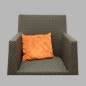 Taille côtes de velours coussin Nice 35 x 30 cm d'orange