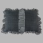Coussin avec ruches en anthracite et gris 55 x 40 cm