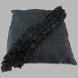 Cushion with ruching in anthracite  40 x 40 cm