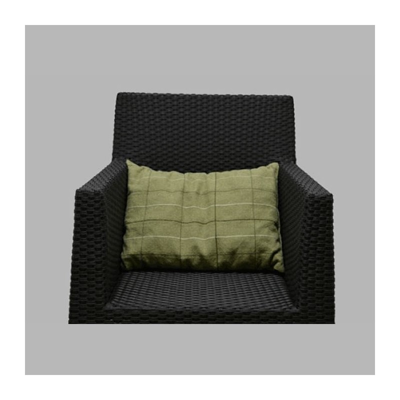 pillow long green checkered
