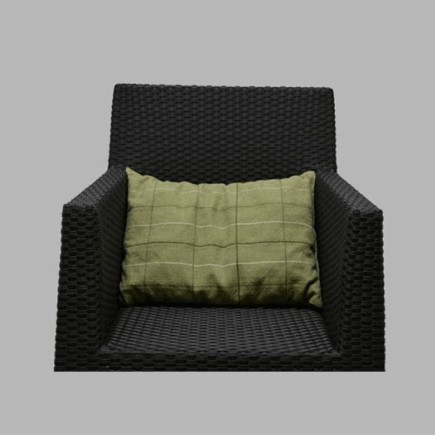 pillow long green checkered