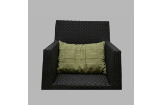 pillow long green checkered