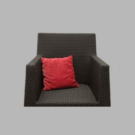 coussin de velours roge