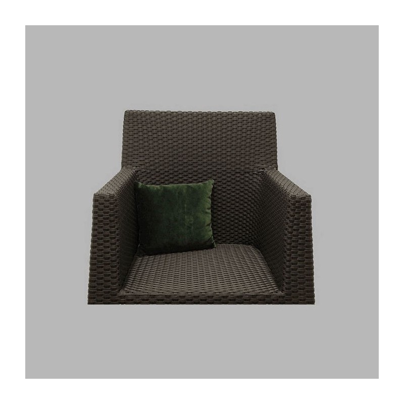 nervuré de taille coussin de velours Nice 30 x 30 cm verre