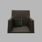 nice rib velvet cushion size 30 x 30 cm green