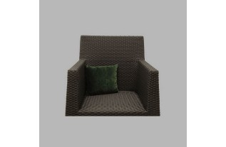 nice rib velvet cushion size 30 x 30 cm green