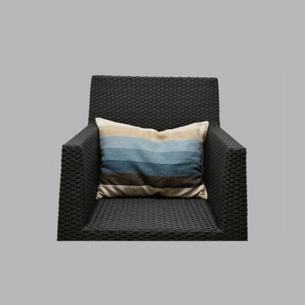 kussen lang blauw gestreept