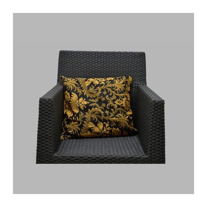 kussen klassiek met effen gouden achterkant