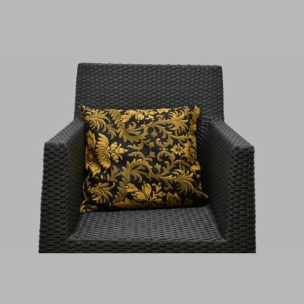 kussen klassiek met effen gouden achterkant