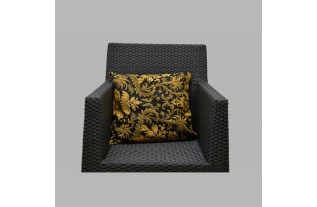 kussen klassiek met effen gouden achterkant