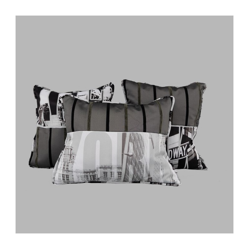 New York design cushion set of 3 pieces
