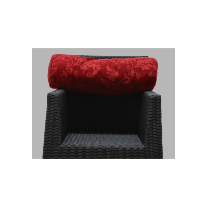 cushion roll in the color red size 60 cm long 20 cm round