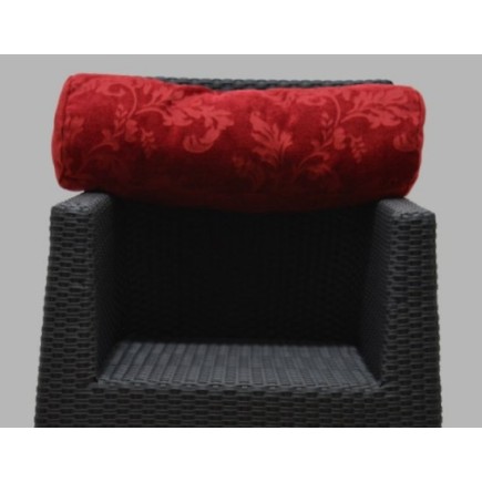 kussen rol in de kleur rood afmeting 60 cm lang 20 cm rond