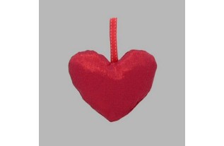Pillow in heart shape handmade color red 10 x 12cm