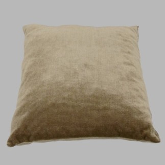 cushion ribbed velvet beige 35 x 35 cm