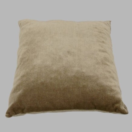cushion ribbed velvet beige 35 x 35 cm