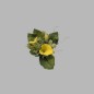 bloemenboeket van zijde calla kleur geel 20 cm