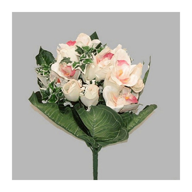 bloemen boeket wit en roze lengte 40 cm bloemen boeket wit en roze lengte 40 cm