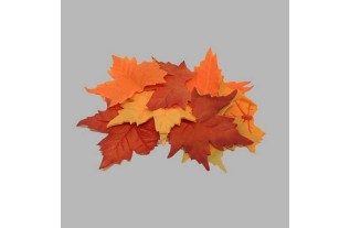 Feuilles d'automne de la soie différentes couleurs 12 pcs
