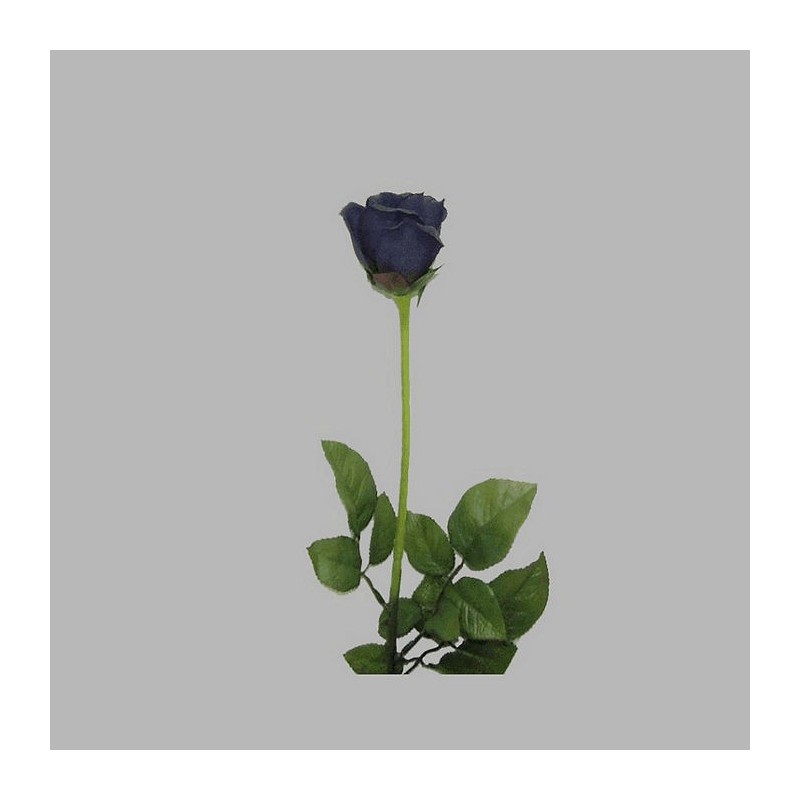 rose of silk color blue length 90 cm