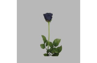 rose of silk color blue length 90 cm