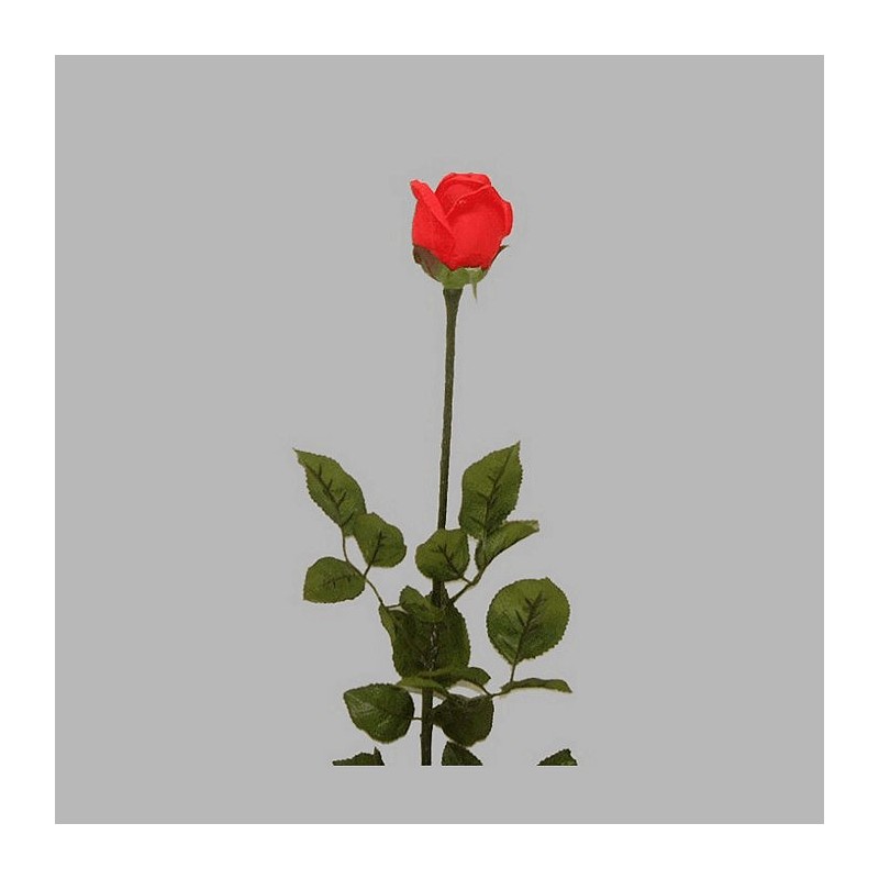 rose of silk color red length 90 cm