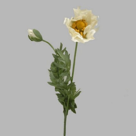 poppy with leaf color white length 75 cm